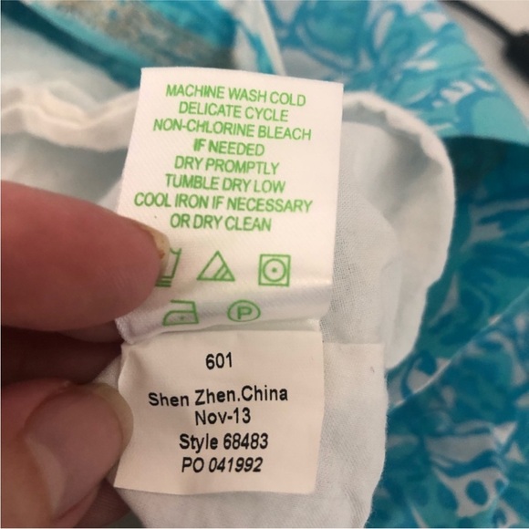 Lily Pulitzer Turquoise Blue and White Summer Dress - Picture 8 of 8